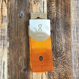 On Cloud Men's Large Orange Cotton Polyamide All-Day Athletic Crew Socks